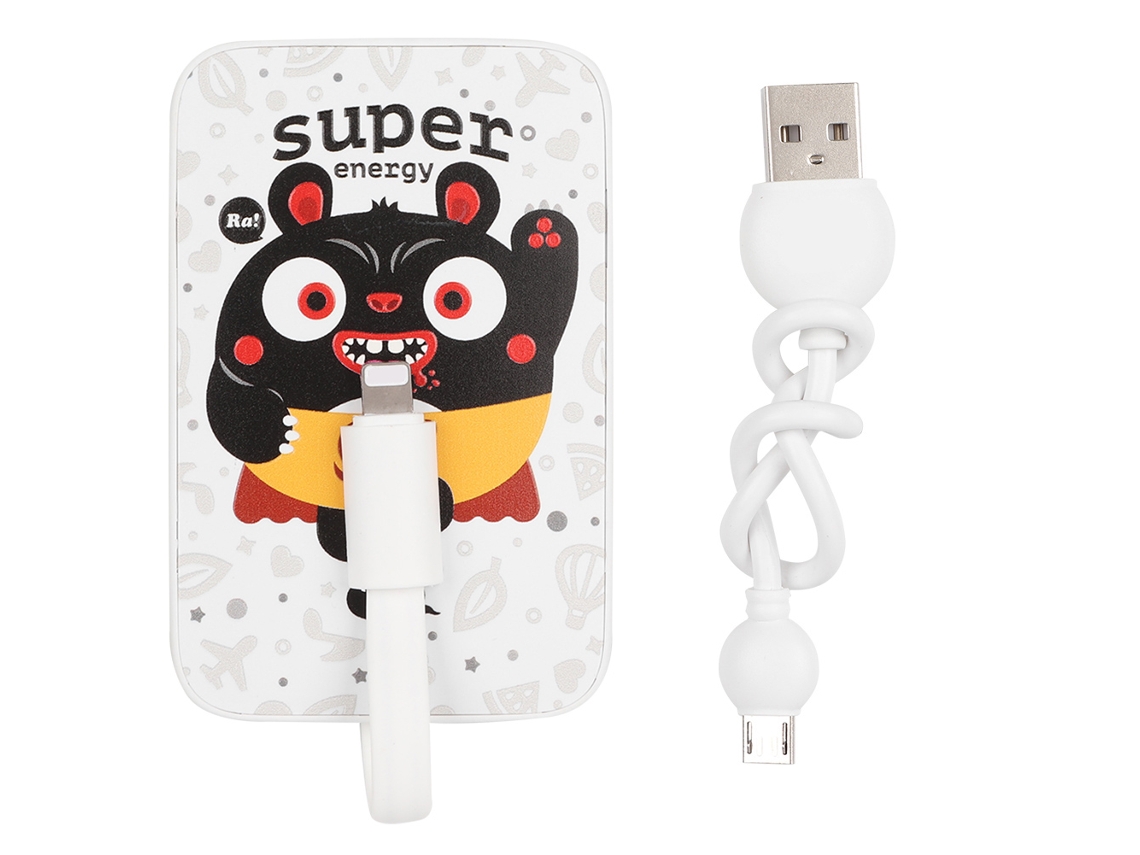 Batería Portátil Magnética Usb De 3200mah Con Patrón De Animales, Compatible Con Iphone