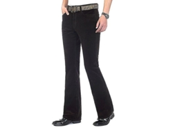 2026-pantalones Casuales De Pana Con Pierna Campana Elásticos Para Hombre Otoño