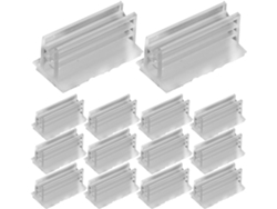 Paquete De 100 Tarjeteros Autoadhesivos De Plástico Transparente Con Clips - Mini Expositor
