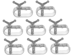 Tensor de cable Topbathy, reforzado, 8 piezas, para cables de cercas, soportes para flores (S)