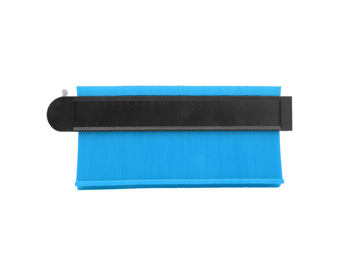 Regla De Contorno Azul De 25 Cm (10 Pulgadas), Herramienta De Medición Para Formas Irregulares, Abs Duradero.
