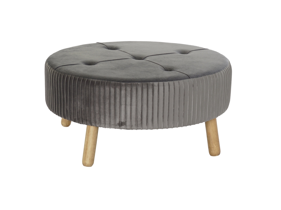 Reposapies Velvet Madera Terciopelo 80x80x38cm