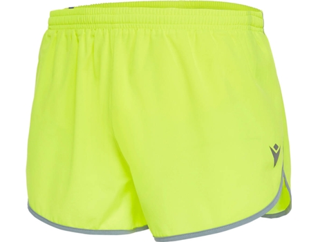 Pantalones Cortos para Hombre MACRON Running Daniel Amarillo (XL)