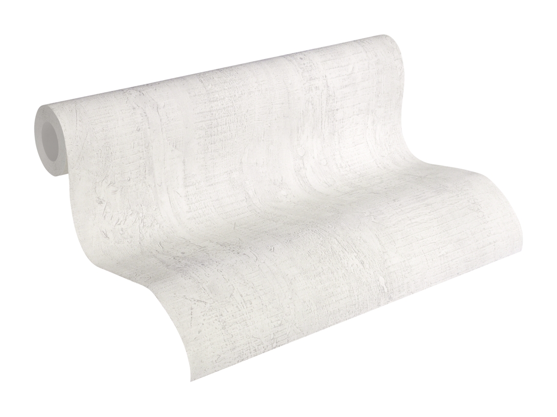 Papel de Pared A.S. CRÉATION (53 cm x 10,05 m - Tejido - Blanco)