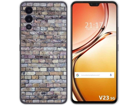 Carcasa para Vivo V23 5G TUMUNDOSMARTPHONE Dibujos Ladrillo 02 Multicolor
