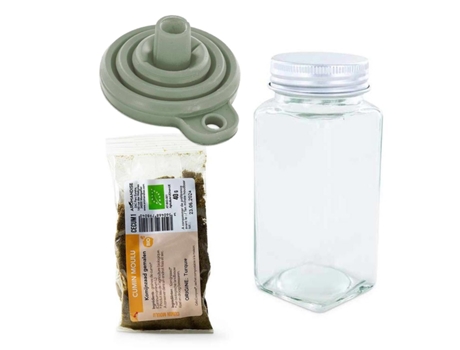 Bote de especias + embudo + comino orgánico 40 g