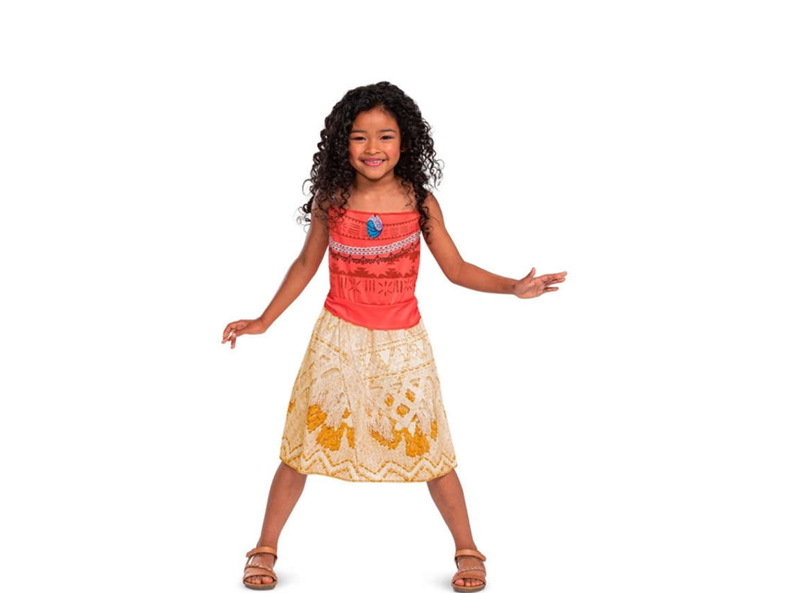 Disfraz de Niña LIRAGRAM ESPAÑA Clásico Da Princesa Moana Vaiana  (5 - 6 años)