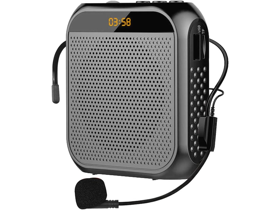 Amplificador de Voz Portátil para Profesores Amplificador Personal Recargable de 2200 Mah con Micrófono y Altavoz para BISBISOUS