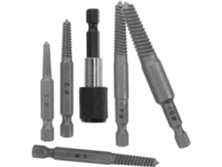 Kit extractor de tornillos rotos Topbathy Alipis de 5 piezas con conexión hexagonal, manual de instrucciones.