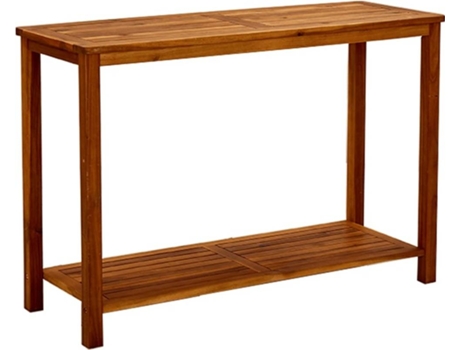 Mesa consola para jardín VIDAXL Marrón Madera de acacia (110x40x75 cm)