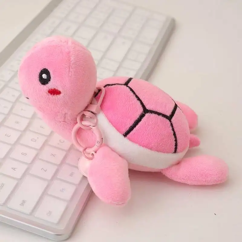 Llavero de tortuga de peluche adorable MDUG (rosa, 10 cm)