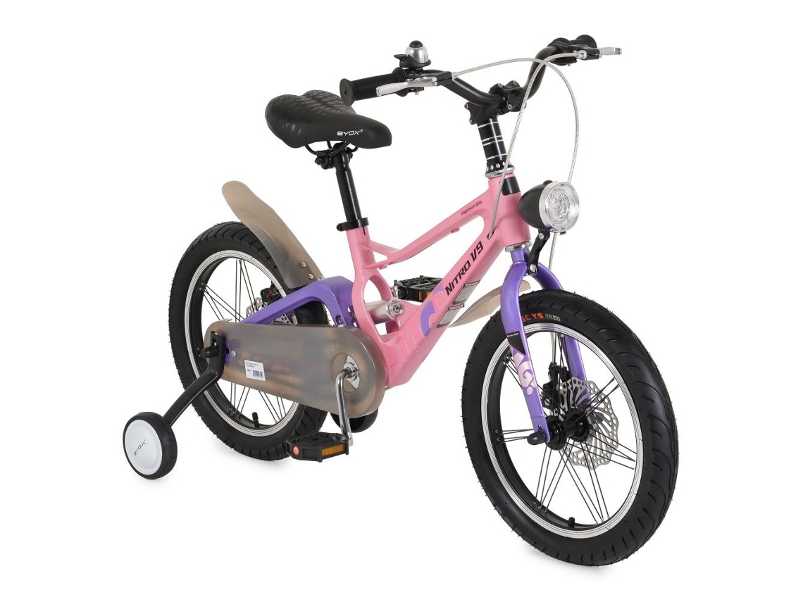 Bicicleta Infantil Byox Nitrov9 16" Con Cuadro De Magnesio Y Frenos De Disco - Pink