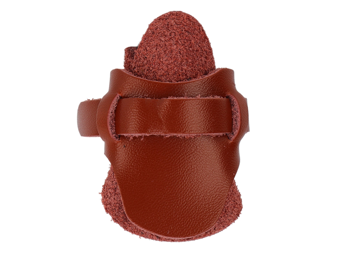 Protector De Pulgar Para Arco, Fabricado En Suave Piel De Oveja, Para Entrenamiento Y Caza Tradicionales, Arco Recurvo Marrón.