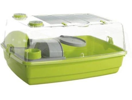Jaula para Hamsters VOLTREGA 981 (Verde y Gris - 58x36x31 cm - Plástico)