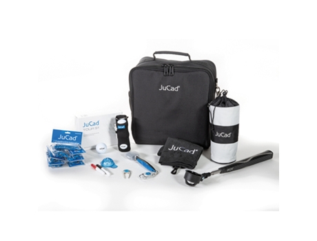 Set bolsa de golf nº 3 - bolsa de ruedas, toalla, cepillo multiusos, red telescópica de golf JuCad