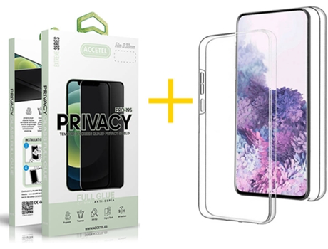 Carcasa + Protector de Pantalla para Samsung Galaxy S22 Plus 5G ACCETEL Transparente Claro