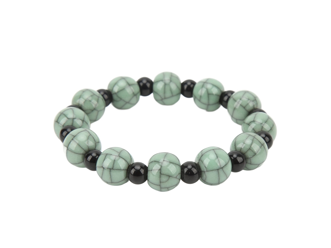 Pulsera curativa con cuentas de porcelana para meditación, estilo sencillo y cómodo SL 007