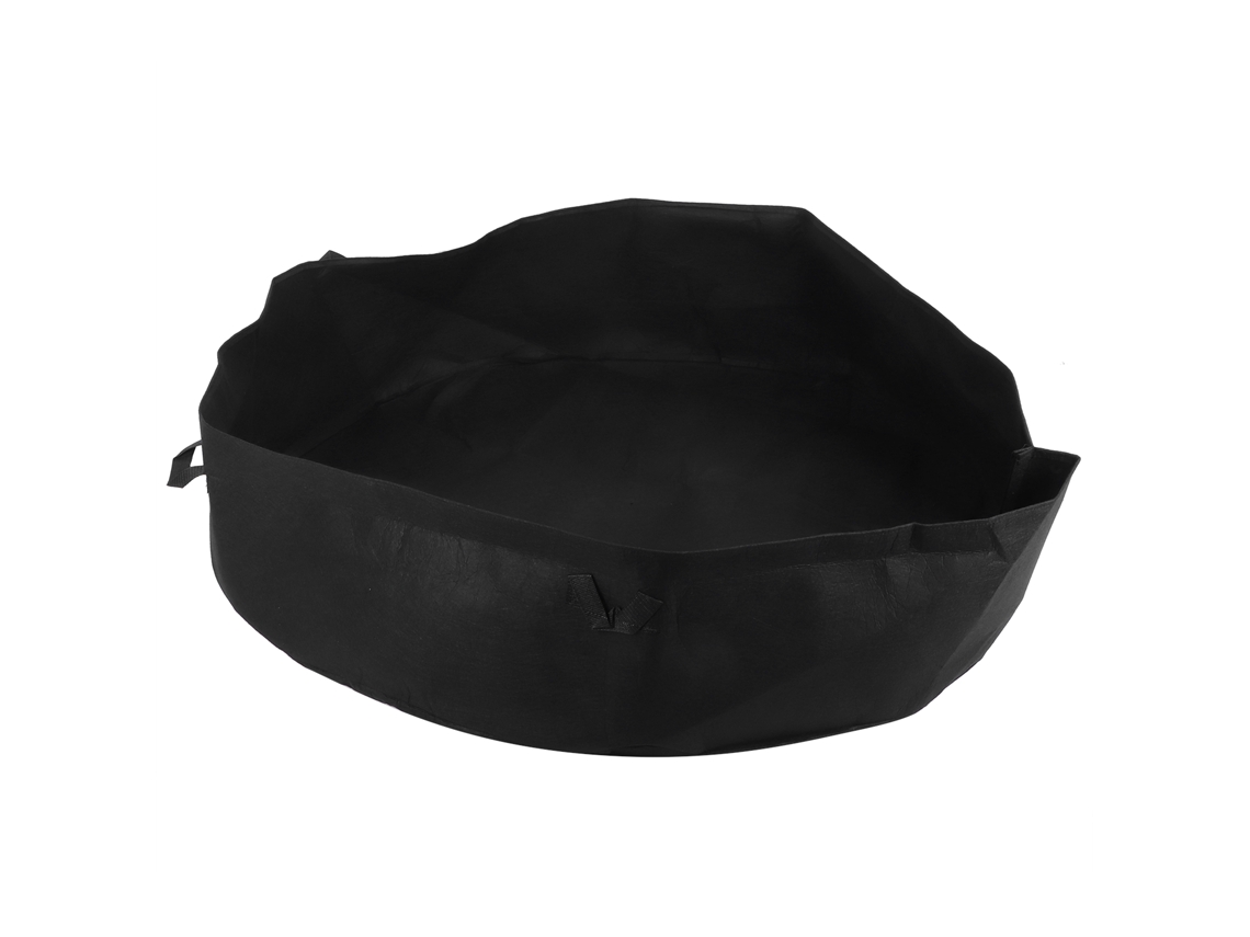 Bolsa Redonda Para Plantar Con Asas Para Hortalizas/jardín, 120 Cm X 30 Cm, Color Negro.