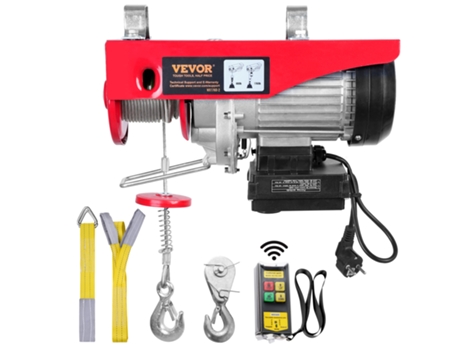Grúa Eléctrica de 1760 Libras con Control Remoto Inalámbrico 1450 W 220 V