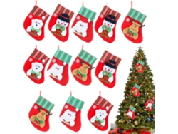 Medias Navideñas, Adornos Navideños,medias Navideñas, Juego De 12 Medias Navideñas Decorativas Para Árboles De Navidad,chimeneas