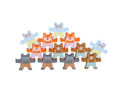 Juego De Apilar De Madera Educativo Oso Pequeño Bloques De Equilibrio Para Niños Kabi Bear Bloque Equilibrado