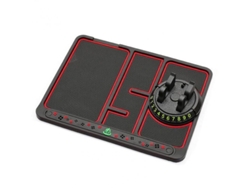 Alfombrilla antideslizante para mesa de coche 4 en 1 con soporte para teléfono, plato y aromaterapia. Disponible hoy.