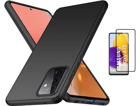 Kit Carcasa Y Protector Samsung A72 4G Full Cover Turtleshell Negro