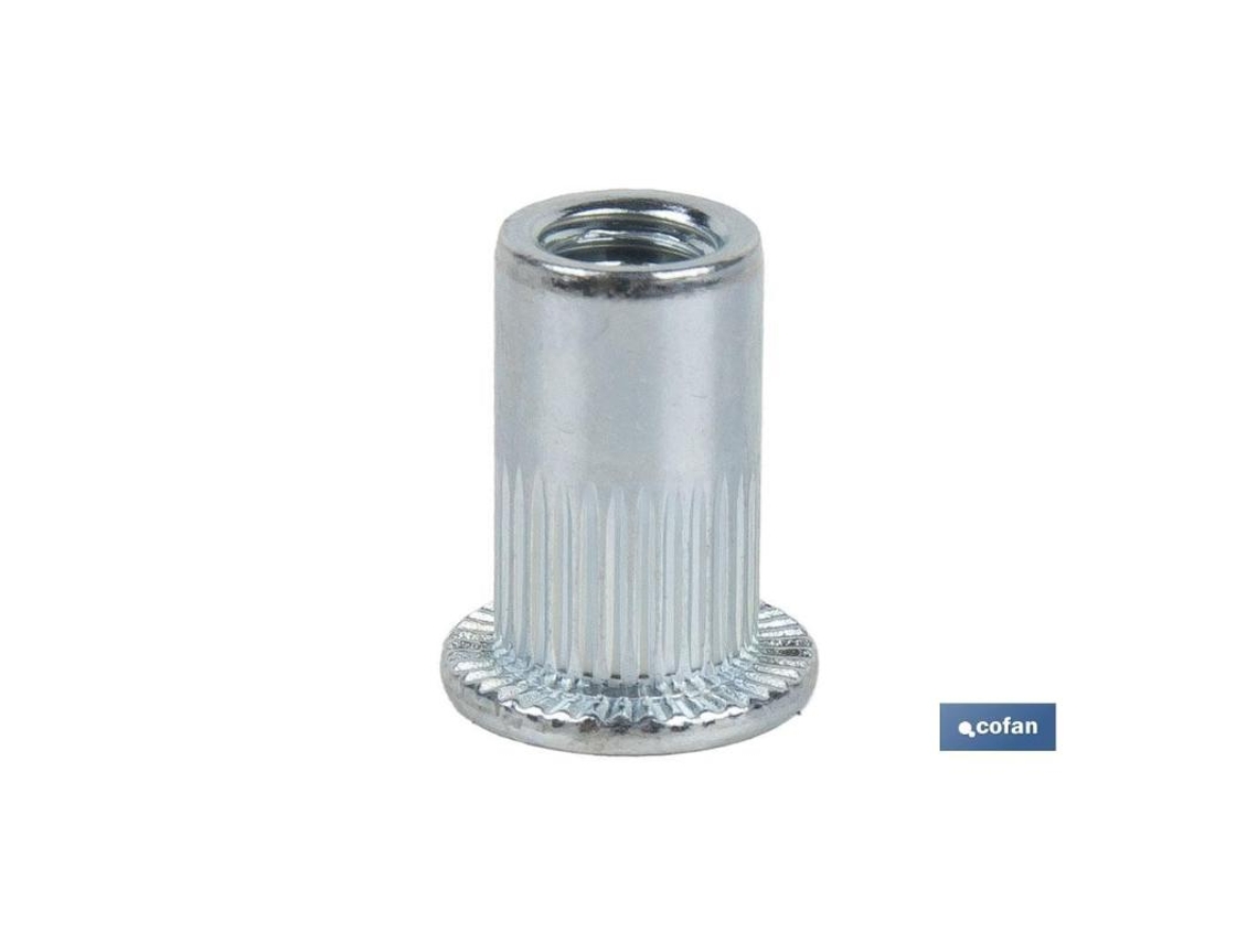Tuercas Remachables Ranuradas Anchas Acero M4 Caja 1000 Unid.