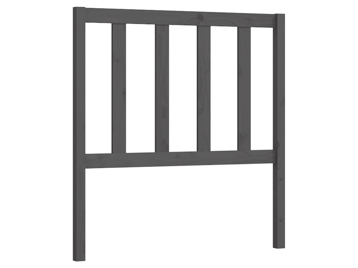 Cabecero de cama 96x4x100 cm Pino macizo Gris MAISON EXCLUSIVE