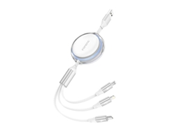 Cable Foneng X113 3 en 1 de 1,1 m, color blanco