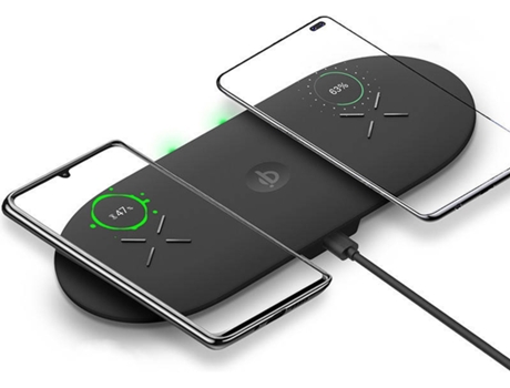 Cargador Sem Duplo Almofada Carregamento para iPhone 8 YIZHOOD Poliéster Negro