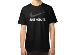 Camiseta ROCKINSTONE Just Hodl It Hold Crypto Bitcoin Ethereum High Algodón para Hombre (M)