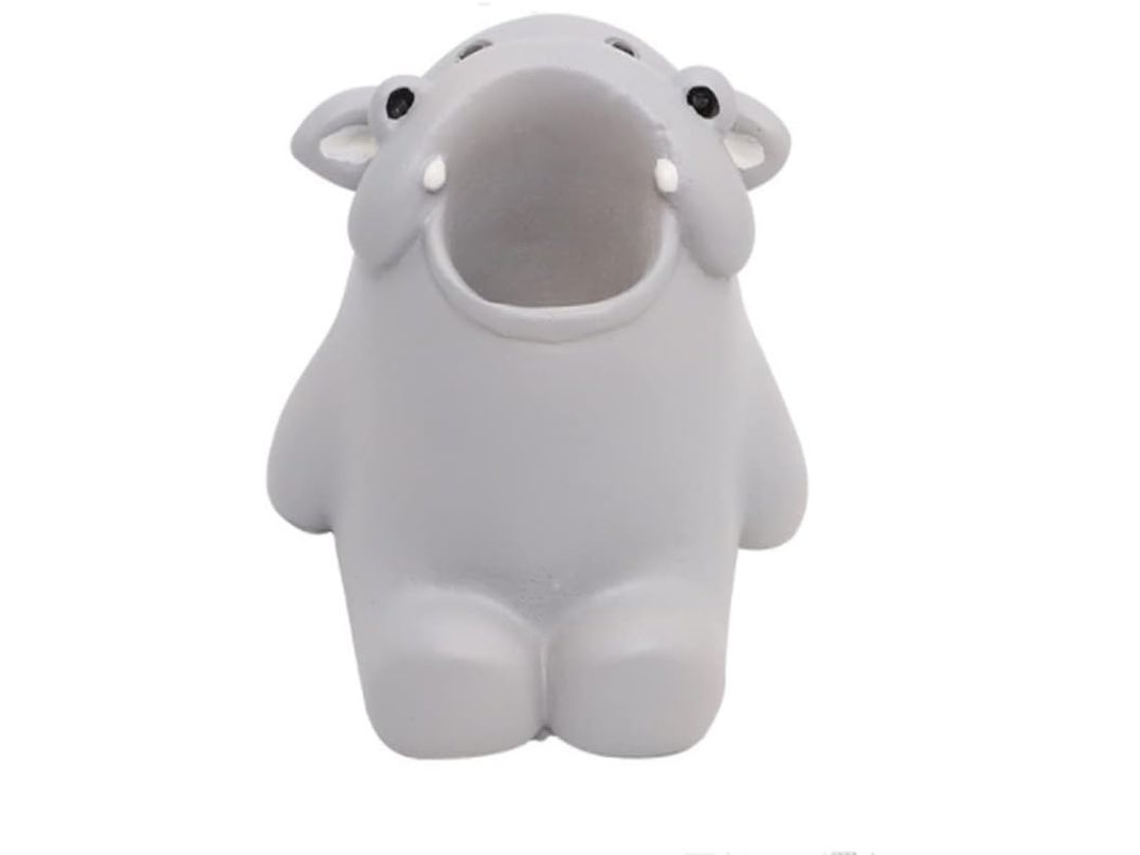 Mini Juego De Soportes De Resina Con Forma De Animalito Adorable: Hipopótamo.