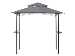 Cenador de Metal Gris Negro BELIANI Naro 240 cm