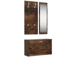 Maison Exclusive - Conjunto De Zapatero 3 En 1 Madera Contrachapada Roble Ahumado