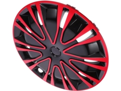 Embellecedores Universales Para Ruedas De Coche De 16 Pulgadas En Pp Rojo, Protegen El Cubo De La Rueda Y Evitan La Entrada De Suciedad.