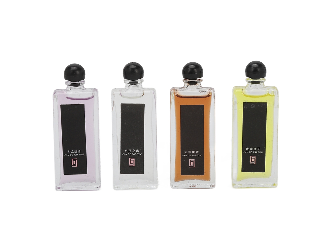 4 muestras de perfume floral refrescante de larga duración de 7,5 ml.