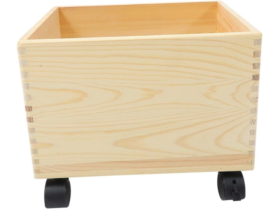 Baúl De Almacenamiento De Madera Con Ruedas, Capacidad Espaciosa Y Versátil Para Juguetes Y