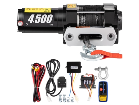 Polipasto Eléctrico para Camiones 4500 Libras 12 V DC Motor para UTV ATV
