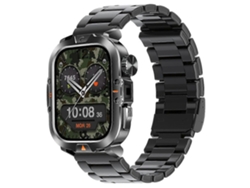 Reloj inteligente Bluetooth V17, monitor de salud y llamadas, rastreador multideportivo IP68 resistente al agua, acero Ly Ebike
