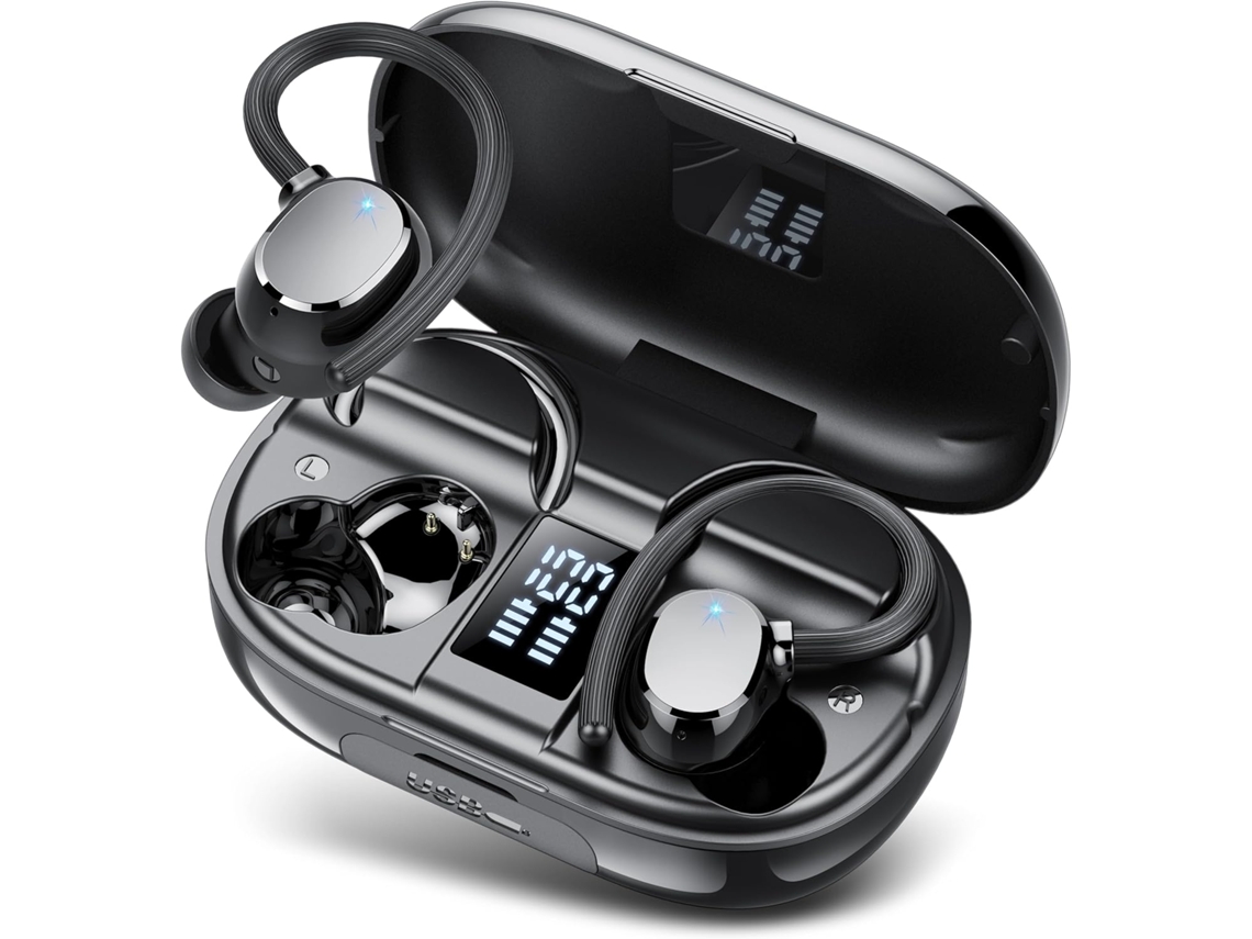 Auriculares inalámbricos Bluetooth 5.4 pequeños JIAPEI con cancelación de ruido (rojos)