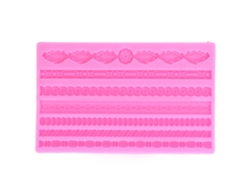 Molde De Silicona 3d Pearl Knit Rope Para Decorar Pasteles Postres Reutilizable Rosa