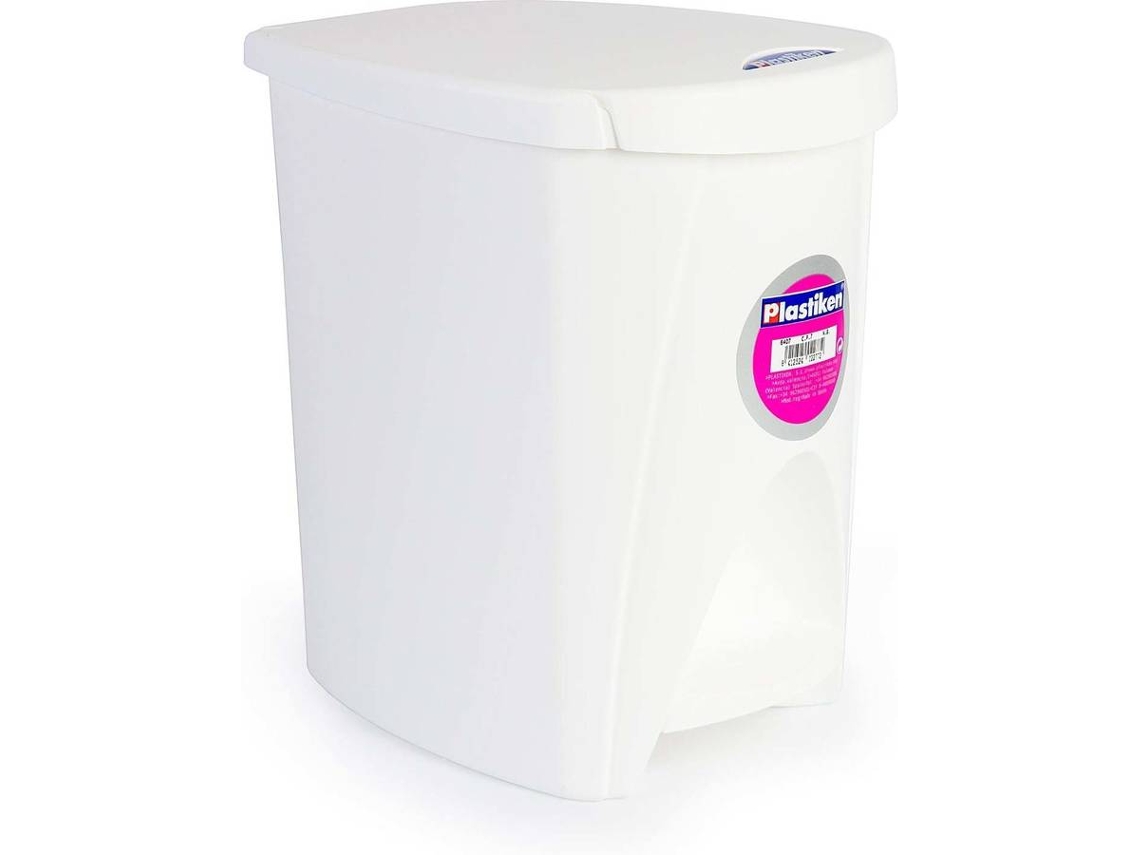 Cubo de Vasura PLASTIKEN Nature (Blanco - 7 L)
