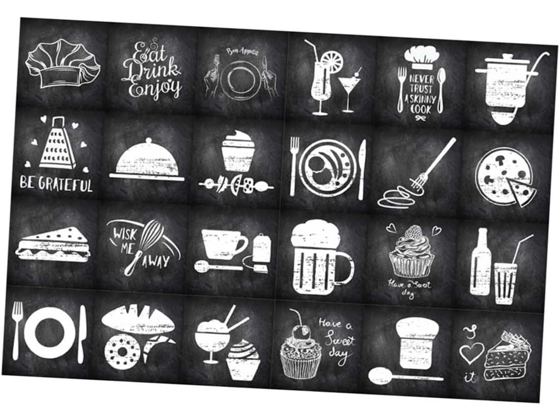 24 Pegatinas Decorativas Autoadhesivas Impermeables Azulejos Pared Ideales Cocina Hogar Baño