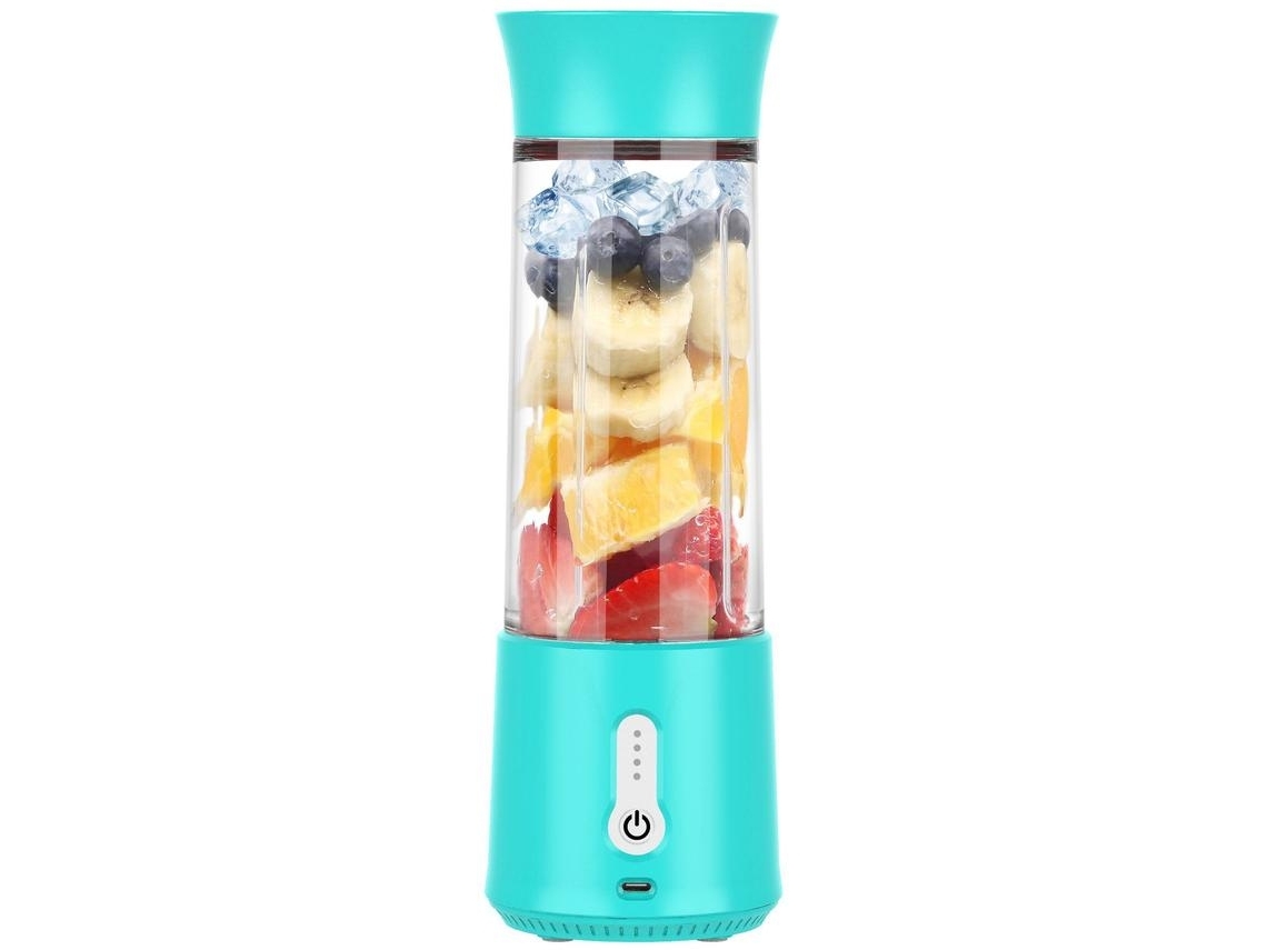 Vaso De Jugo Multifuncional Portátil Mini Extractor De Jugo Eléctrico De Carga Gusshious Azul Celeste