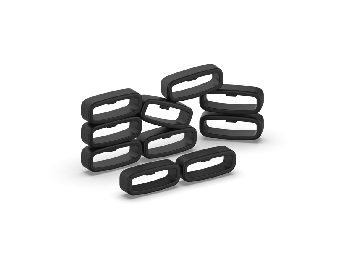 Bucle Para Correa De Reloj De 22 Mm, Paquete De 10 Negro