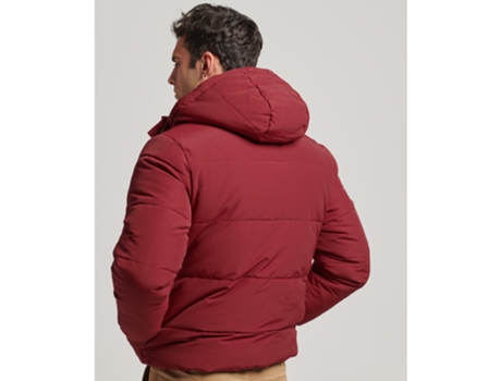 Abrigo para Hombre SUPERDRY (S - Poliéster - Rojo)