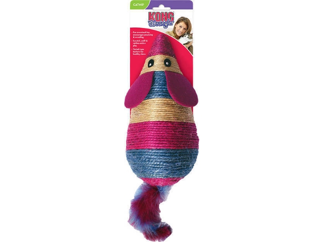 Peluche para Gatos KONG Wrangler Scratch Mouse