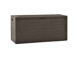Caja de almacenamiento para jardín, 116 x 44 x 55 cm, color marrón, DKD HOME DECOR