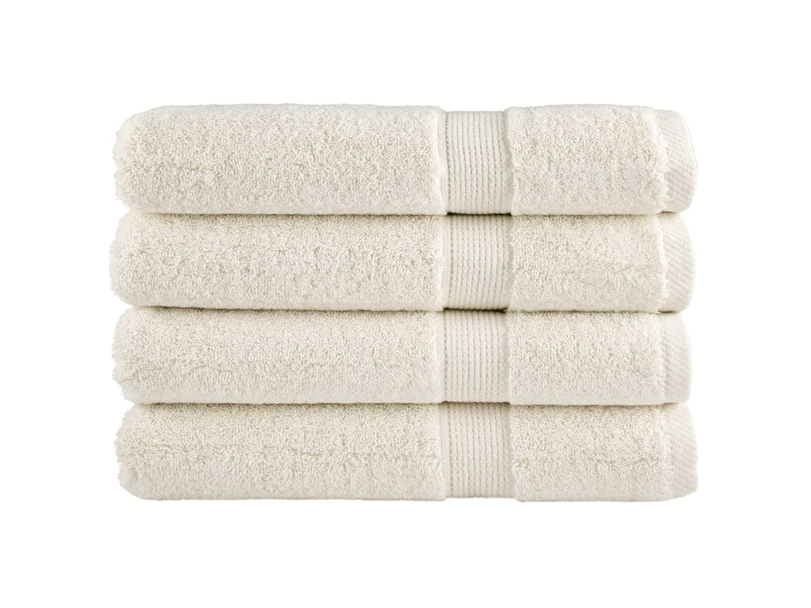 Toallas Premium Solund 4 Unidades Crema 100x200 Cm 600 Gsm Wsd824141